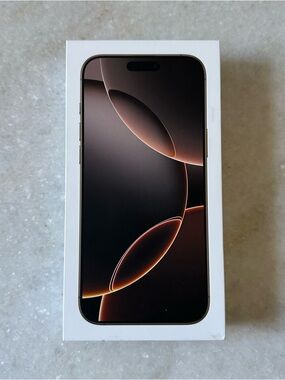 Apple iPhone 16 Pro Max BOX ONLY Desert Titanium 256 GB with Inserts OEM